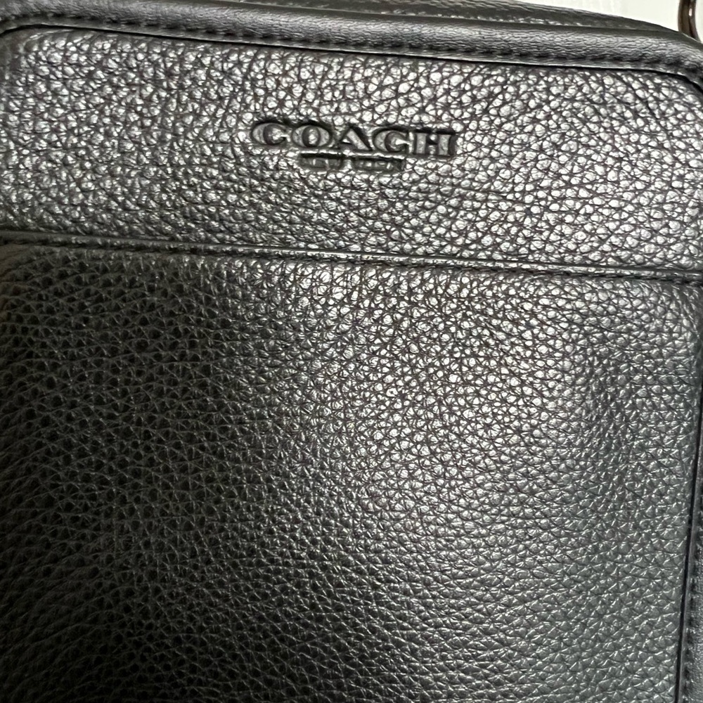 Coach Black Leather Men's Messenger Bag